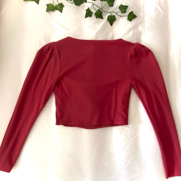 Pink Mauve Forever 21 Cropped Corset Long Sleeve - Picture 2 of 4